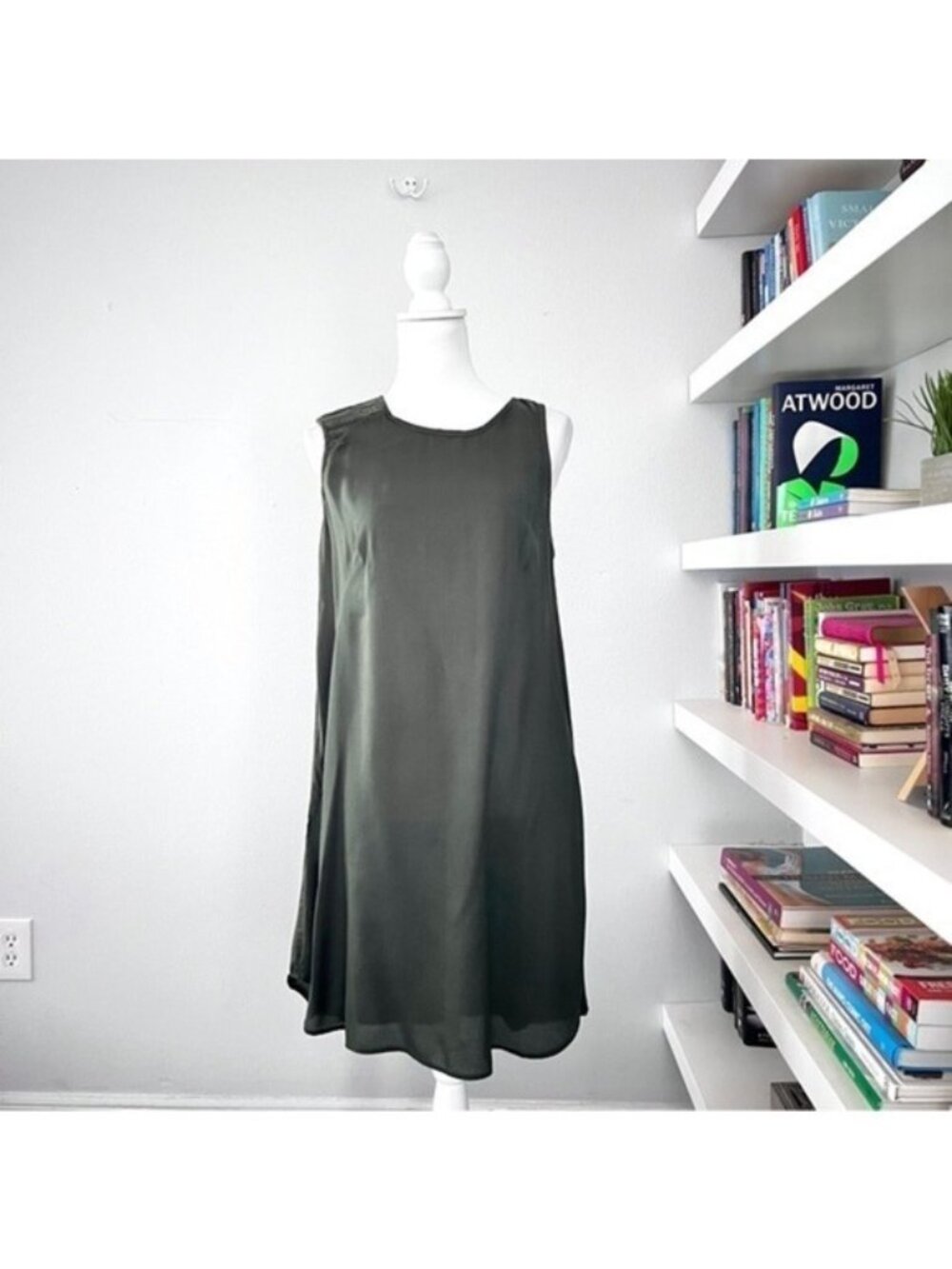 Diesel green mini dress with embellishments on one shoulder size small